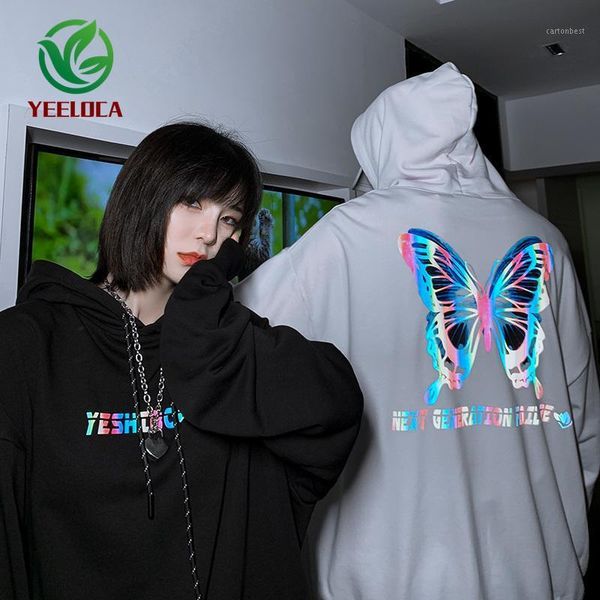 men's hoodies & sweatshirts brand colorful laser reflective butterfly long-sleeved pullover hoody oversize loose men and women rola lov, Black
men's hoodies & sweatshirts brand colorful laser reflective butterfly long-sleeved pullover hoody oversize loose men and women rola lov, Black