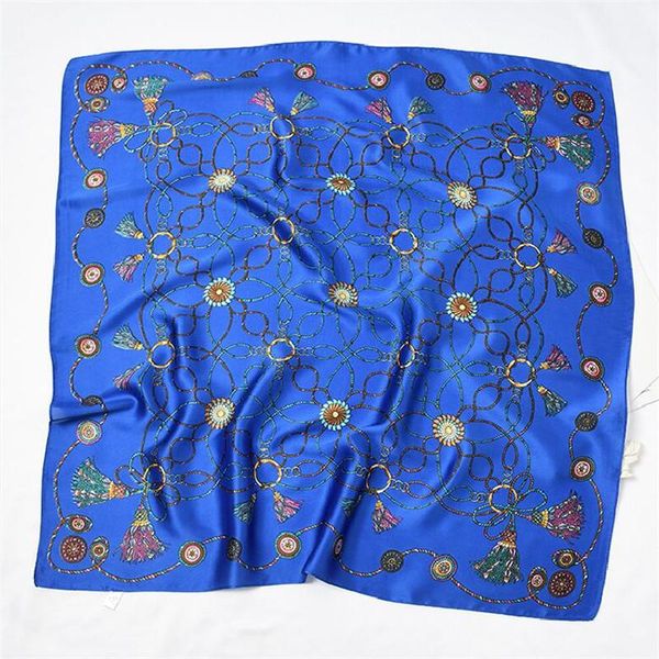 scarves silk scarf 70cm fashion line chain patchwork prints women shawl satin small squares head bag decorative wraps ties, Blue;gray
scarves silk scarf 70cm fashion line chain patchwork prints women shawl satin small squares head bag decorative wraps ties, Blue;gray