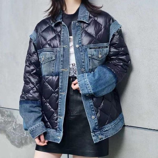 spot dazzle colour 2020 winter new cowboy 2 c4k218 splicing thin down jacket female coat lapels, Black
spot dazzle colour 2020 winter new cowboy 2 c4k218 splicing thin down jacket female coat lapels, Black