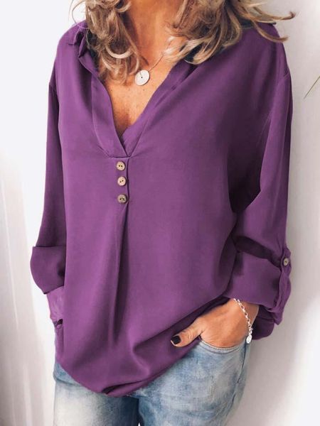 autumn women's new chiffon shirt solid-color nail buckle sleeves large size black purple green brown blouse, White
autumn women's new chiffon shirt solid-color nail buckle sleeves large size black purple green brown blouse, White