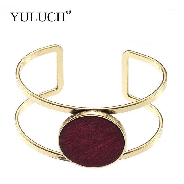 yuluch opening design metal new bracelets with round wood simple geometric trendy zinc alloy women/men/ladies/girls jewelry1, Black
yuluch opening design metal new bracelets with round wood simple geometric trendy zinc alloy women/men/ladies/girls jewelry1, Black