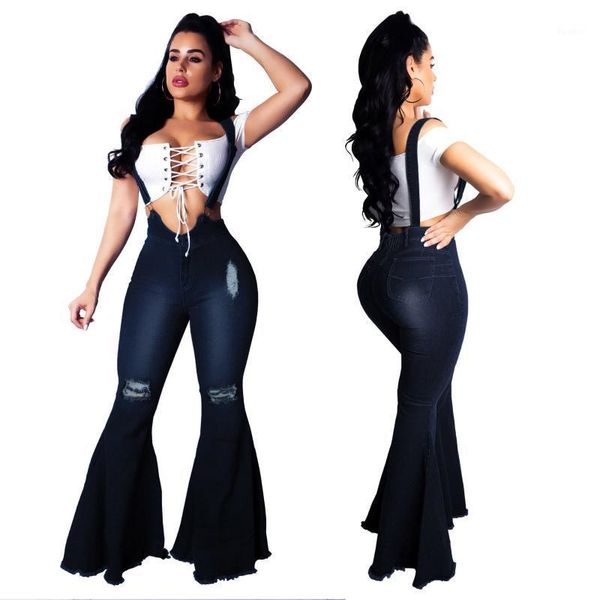 women high waist casual overalls jeans fashion washed stretch slim hole jeans office lady denim pants flar pants1, Blue
women high waist casual overalls jeans fashion washed stretch slim hole jeans office lady denim pants flar pants1, Blue