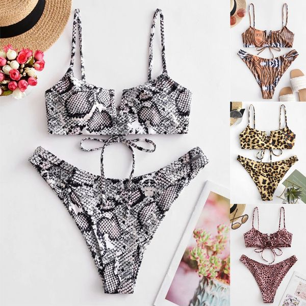 #z45 swimwear women bikini snakin print separate swimsuit low waist bikini set two piece womens swimming suit bathing suit, White;black
#z45 swimwear women bikini snakin print separate swimsuit low waist bikini set two piece womens swimming suit bathing suit, White;black