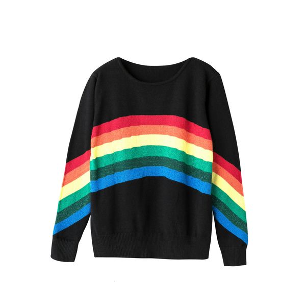 2021 new spring autumn designer long sleeve rainbow knitted sweater woman elegant winter pullovers f0x6, White;black
2021 new spring autumn designer long sleeve rainbow knitted sweater woman elegant winter pullovers f0x6, White;black