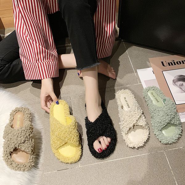 fashion brand 2020 sweet color women's skin furry indoors slides ladies home nice slippers soft teddy shoes winter ygnz, Black
fashion brand 2020 sweet color women's skin furry indoors slides ladies home nice slippers soft teddy shoes winter ygnz, Black