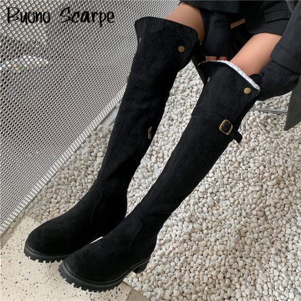 boots winter fashion warm long round toe square heel over-the-knee women's handmade zipper ladies shoes, Black
boots winter fashion warm long round toe square heel over-the-knee women's handmade zipper ladies shoes, Black
