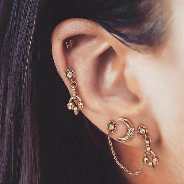 stud 1 set earrings for women unique punk wind moon rings suit women's selling jewelry wholesale, Golden;silver
stud 1 set earrings for women unique punk wind moon rings suit women's selling jewelry wholesale, Golden;silver