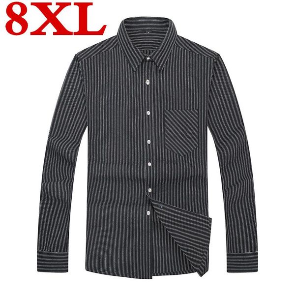 men's casual shirts plus size 8xl 7xl 6xl 5xl men stripe shirt spring arrival button down collar long sleeve slim fit mens business, White;black
men's casual shirts plus size 8xl 7xl 6xl 5xl men stripe shirt spring arrival button down collar long sleeve slim fit mens business, White;black