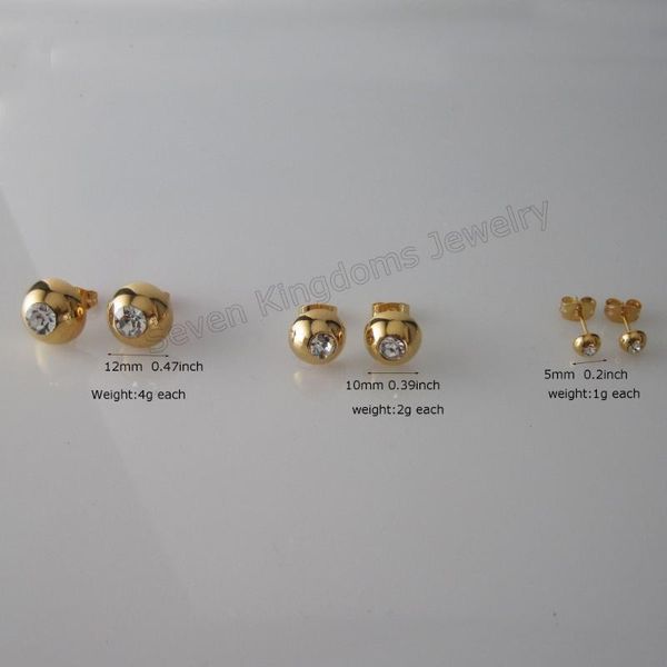 foromance/ yellow gold gp solid fill brass stud high shinning clear zircon stone half ball 0.39"/ 0.47" earring, Golden;silver
foromance/ yellow gold gp solid fill brass stud high shinning clear zircon stone half ball 0.39"/ 0.47" earring, Golden;silver
