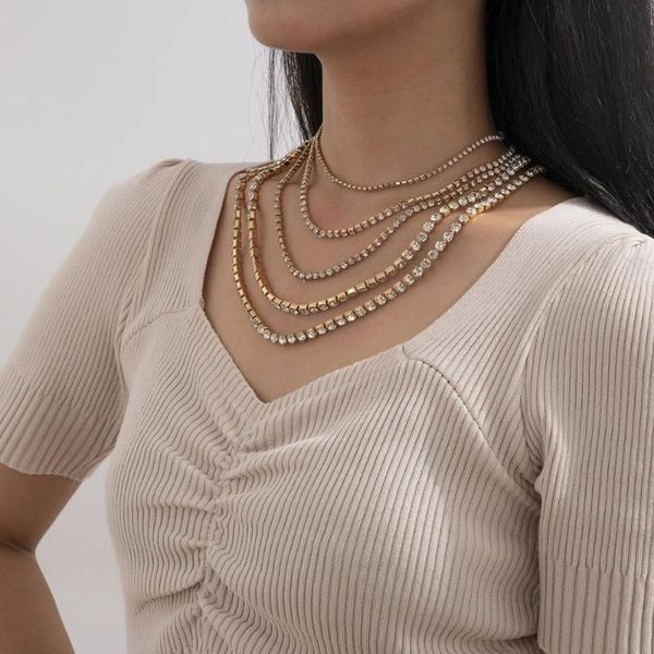 chains hc vintage layered tassel tennis chain necklace statement women punk jewelry elegant rhinestone iced out retro choker t, Silver
chains hc vintage layered tassel tennis chain necklace statement women punk jewelry elegant rhinestone iced out retro choker t, Silver