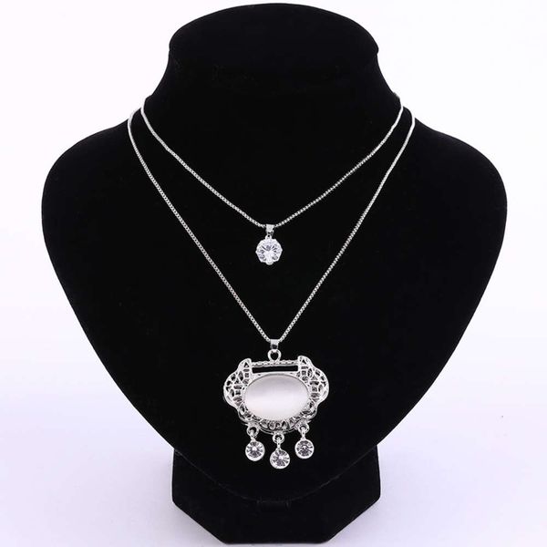 alloy pendant korean animal version simple necklace collarbone double neck chain neck jewelry temperament women's collar, Silver
alloy pendant korean animal version simple necklace collarbone double neck chain neck jewelry temperament women's collar, Silver
