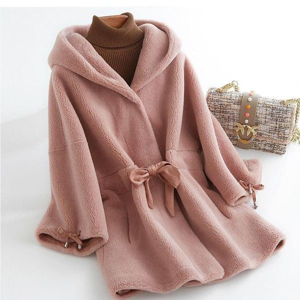 women's fur & faux 2021 women autumn winter natural wool coat granular sheep shearing jacket female warm mid-long outwear overcoat z95, Black
women's fur & faux 2021 women autumn winter natural wool coat granular sheep shearing jacket female warm mid-long outwear overcoat z95, Black