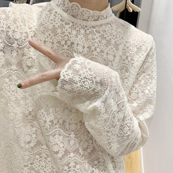 women's blouses & shirts lamtrip korean lady qulaity stand collar lace embroidery long sleeve shirt tee women fashion basic top, White
women's blouses & shirts lamtrip korean lady qulaity stand collar lace embroidery long sleeve shirt tee women fashion basic top, White