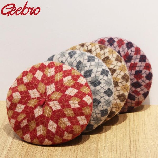 geebro solid color new autumn winter spring retro plaid wool beret women girls artist painter hat ladies french warm vintage cap, Blue;gray
geebro solid color new autumn winter spring retro plaid wool beret women girls artist painter hat ladies french warm vintage cap, Blue;gray