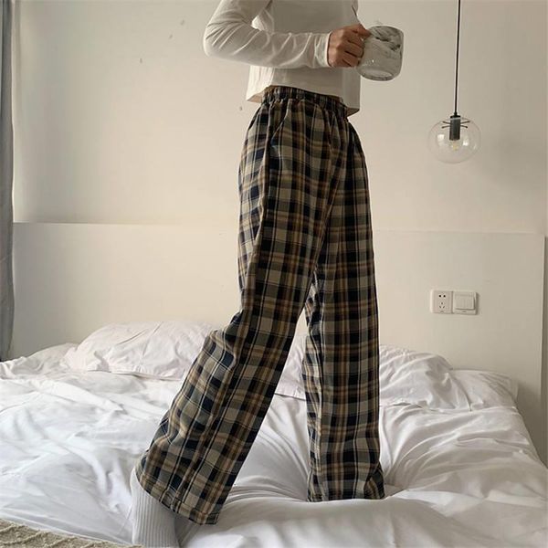 spring latest korean loose high waist plaid pants wide leg pants straight casual harajuku pants women all match wide leg, Black;white
spring latest korean loose high waist plaid pants wide leg pants straight casual harajuku pants women all match wide leg, Black;white