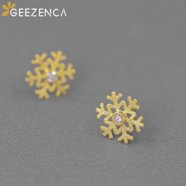 original design 925 sterling silver zircon snowflake stud earrings for women simple elegant earrings 2021 christmas gift party, Golden;silver
original design 925 sterling silver zircon snowflake stud earrings for women simple elegant earrings 2021 christmas gift party, Golden;silver