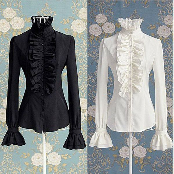 hirigin 2020 victorian women white blouse office lady white black shirt high neck frilly ruffle cuffs shirt blouse
hirigin 2020 victorian women white blouse office lady white black shirt high neck frilly ruffle cuffs shirt blouse