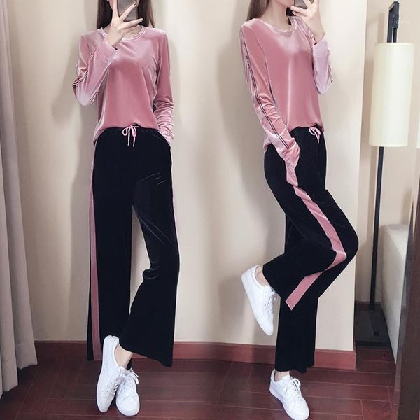 women suit women sportswear spring and autumn new casual fashion suit sets gold velvet women's suits tracksuit1, Gray
women suit women sportswear spring and autumn new casual fashion suit sets gold velvet women's suits tracksuit1, Gray