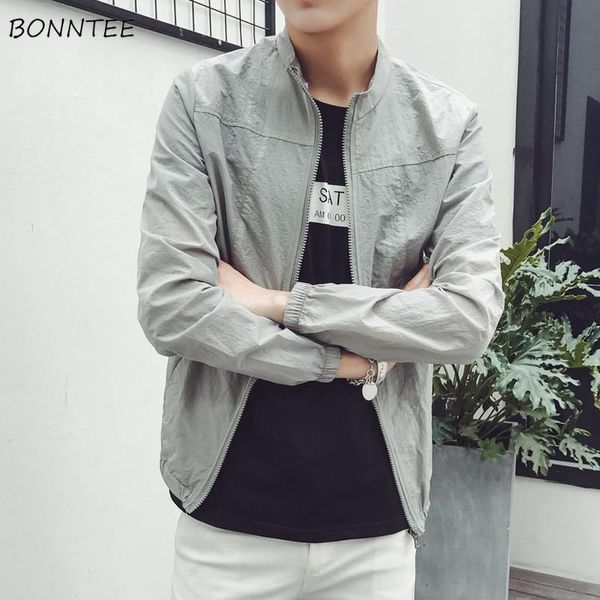 men's jackets men solid long sleeve plus size mens sunscreen zipper simple thin males fashion clothes casual chic jacket, Black;brown
men's jackets men solid long sleeve plus size mens sunscreen zipper simple thin males fashion clothes casual chic jacket, Black;brown