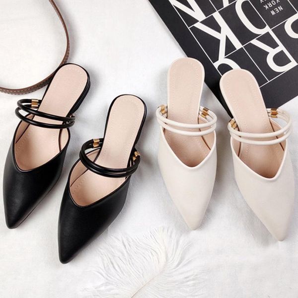 slippers women's summer leather slides pointed low heel ladies brand lazy flip flops female black mules shoes pumps footwear
slippers women's summer leather slides pointed low heel ladies brand lazy flip flops female black mules shoes pumps footwear