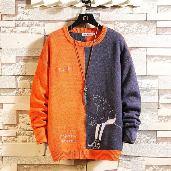 men's sweaters mens fashion patchwork long sleeves autumn winter pullover knitted o neck plus oversize 5xl, White;black
men's sweaters mens fashion patchwork long sleeves autumn winter pullover knitted o neck plus oversize 5xl, White;black