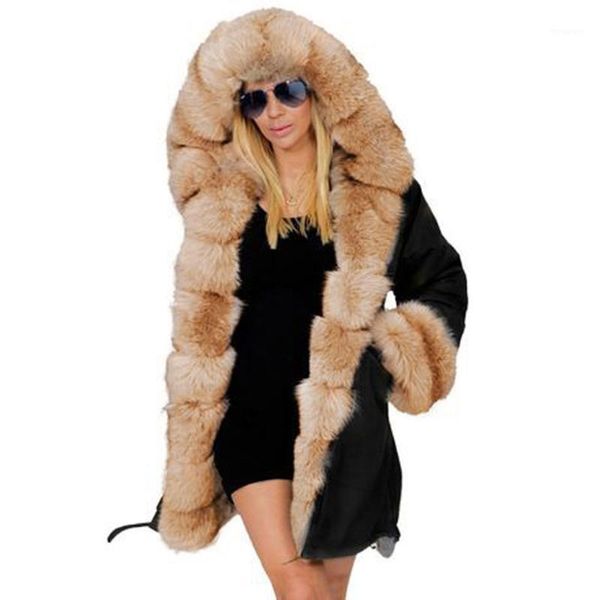 womens faux fur coats large size fleece winter jacket hooded coat fishtail long sleeves luxury plush thick warm overcoat oc81, Black
womens faux fur coats large size fleece winter jacket hooded coat fishtail long sleeves luxury plush thick warm overcoat oc81, Black