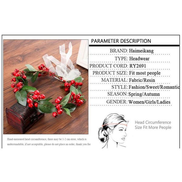 haimeikang bohemian peony flower headband hair berry bridal wreath headdress seaside holiday travel wedding hair acc jllhmh
haimeikang bohemian peony flower headband hair berry bridal wreath headdress seaside holiday travel wedding hair acc jllhmh