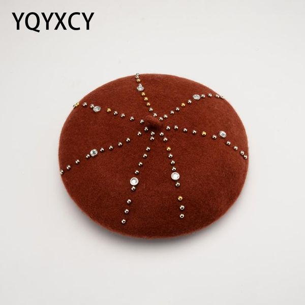 berets yqyxcy hat women winter wool beret autumn woolen elegant full rhinestone warm womens hats cap gorras ladies, Blue;gray
berets yqyxcy hat women winter wool beret autumn woolen elegant full rhinestone warm womens hats cap gorras ladies, Blue;gray