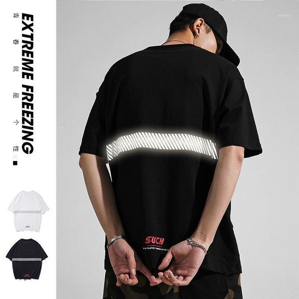2020 japanese o-neck reflective stripes print short-sleeve tees men harajuku loose cotton men's black t shirt plus size1, White;black
2020 japanese o-neck reflective stripes print short-sleeve tees men harajuku loose cotton men's black t shirt plus size1, White;black