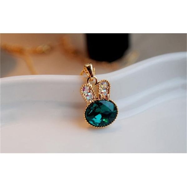 fashion sea green control drilling cute new rabbit crystal clavicle pendant necklace jewelry lady gift 
fashion sea green control drilling cute new rabbit crystal clavicle pendant necklace jewelry lady gift