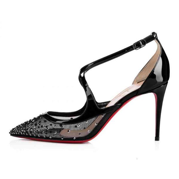 shoes luxury women designer brand sandals summer sophisticated elegant high heel pointed toes mesh red bottom twistissima strass 85mm party, Black
shoes luxury women designer brand sandals summer sophisticated elegant high heel pointed toes mesh red bottom twistissima strass 85mm party, Black