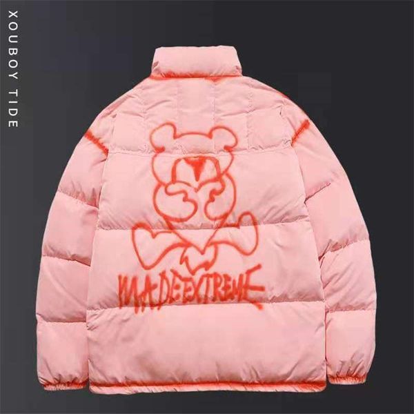autumn and winter new original fashion men's wear bear spray-painted graffiti printed down jacket men's cotton clothing 3 colors s, Black
autumn and winter new original fashion men's wear bear spray-painted graffiti printed down jacket men's cotton clothing 3 colors s, Black