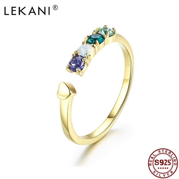 cluster rings lekani crystal from s925 sterling silver ring fashion opening adjustable fine jewelry for women, Golden;silver
cluster rings lekani crystal from s925 sterling silver ring fashion opening adjustable fine jewelry for women, Golden;silver