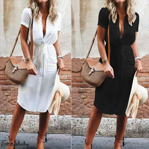 2021 new fashion women short sleeve button solid casual loose long midi dress waist tie shirt dresses dropshipping, Black;gray
2021 new fashion women short sleeve button solid casual loose long midi dress waist tie shirt dresses dropshipping, Black;gray
