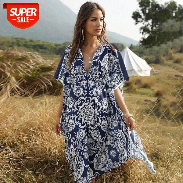 bohemian printed summer beach dress bathing suit cover-ups plus size women beach wear swim suit cover up blue cotton tunic a132 #io58, White;black
bohemian printed summer beach dress bathing suit cover-ups plus size women beach wear swim suit cover up blue cotton tunic a132 #io58, White;black