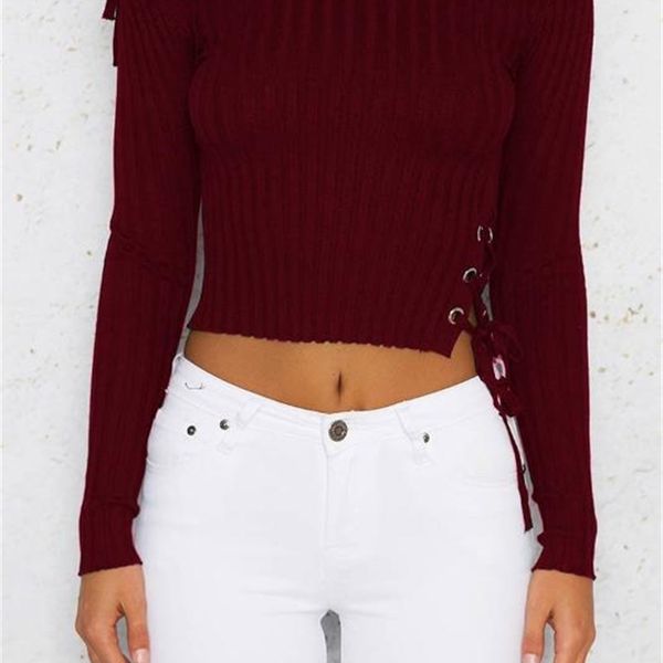 slim hole metal strap long sleeve tees vertical strip donna casual short clothes designer womens knits, White
slim hole metal strap long sleeve tees vertical strip donna casual short clothes designer womens knits, White