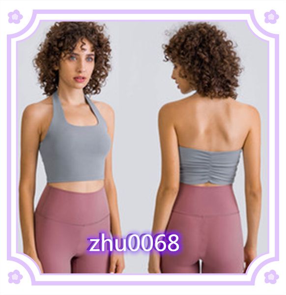 l146 women fashion sports bra hangs the neck vest yoga outfit back fabric folds tank underwear feels buttery-soft with removable cu, White;red
l146 women fashion sports bra hangs the neck vest yoga outfit back fabric folds tank underwear feels buttery-soft with removable cu, White;red