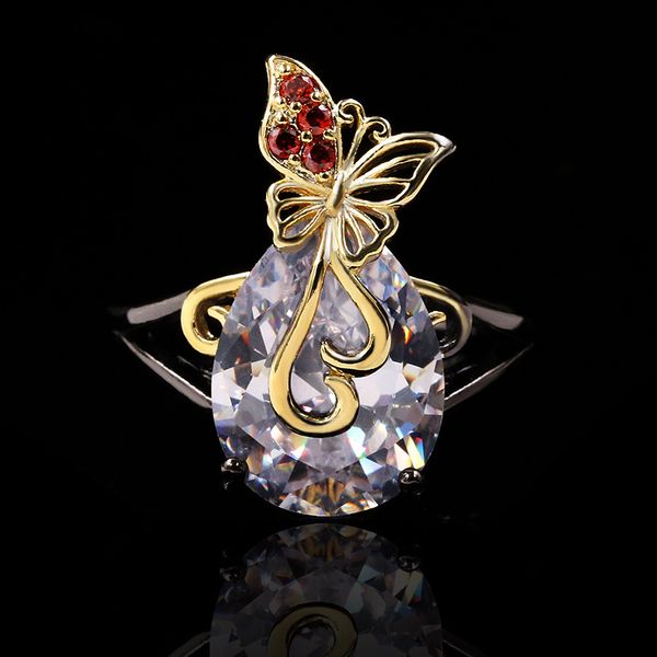npkds fashion creative elegant zircon two-color bow-shaped female ring high-quality temperament personalized fine jewelry gift, Golden
npkds fashion creative elegant zircon two-color bow-shaped female ring high-quality temperament personalized fine jewelry gift, Golden