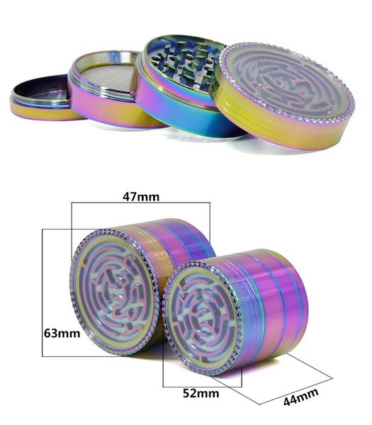 tobacco grinder iceblue 4 layers alloy rainbow maze herb 63mm 52mm grinder smoke grinders smoking filter accessories dhl wd950926
tobacco grinder iceblue 4 layers alloy rainbow maze herb 63mm 52mm grinder smoke grinders smoking filter accessories dhl wd950926
