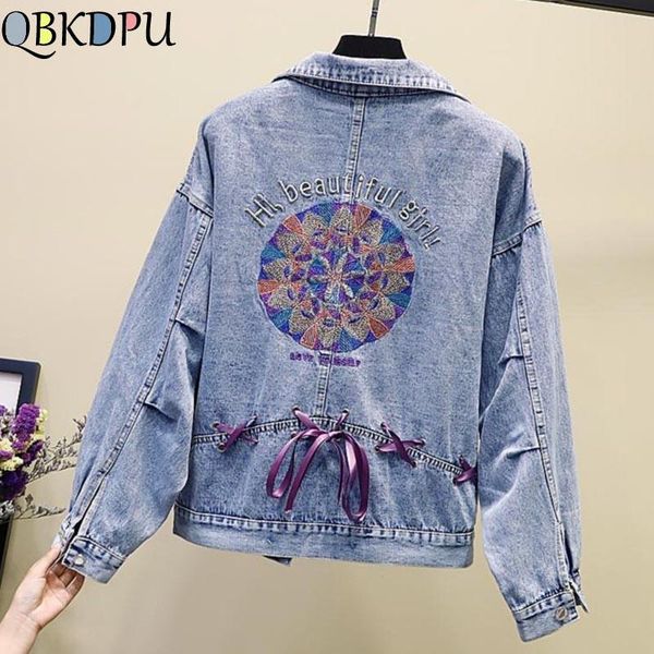 denim female jacket autumn vintage ethnic appliques embroidery lace-up loose jean coat long sleeve outerwear jacket for women, Black;brown
denim female jacket autumn vintage ethnic appliques embroidery lace-up loose jean coat long sleeve outerwear jacket for women, Black;brown