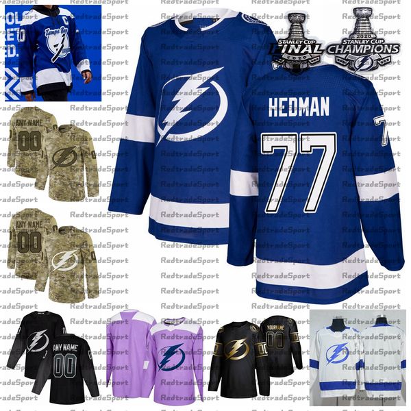 2021 reverse retro customize 77 victor hedman tampa bay lightning champions hockey jersey golden edition camo veterans day fights cancer, Black;red
2021 reverse retro customize 77 victor hedman tampa bay lightning champions hockey jersey golden edition camo veterans day fights cancer, Black;red