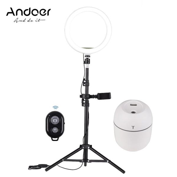 andoer 3200-5600k ringlight 10 inch led video ring light with phone holder light stand mini humidifier remote control for makeup
andoer 3200-5600k ringlight 10 inch led video ring light with phone holder light stand mini humidifier remote control for makeup