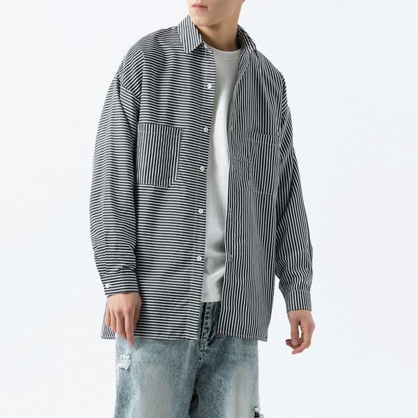 autumn striped shirt men's fashion society men dress shirt business casual mens streetwear loose korean long-sleeved1, White;black
autumn striped shirt men's fashion society men dress shirt business casual mens streetwear loose korean long-sleeved1, White;black