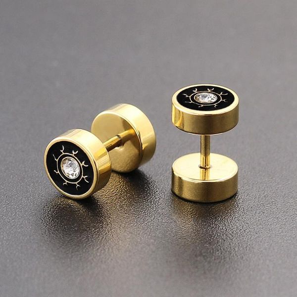 stud 1pcs fashion stainless steel round inlaid zircon epoxy barbell personalized earrings female hypoallergenic, Golden;silver
stud 1pcs fashion stainless steel round inlaid zircon epoxy barbell personalized earrings female hypoallergenic, Golden;silver