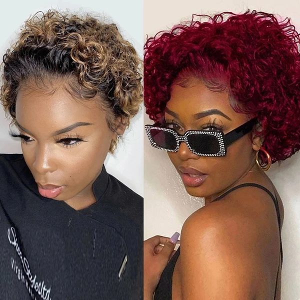 lx brand highlight wig human hair 99j 1b/27 curly human hair wigs 13x1 transparent lace wig for women pixie cut wig prepluckedfactory, Black
lx brand highlight wig human hair 99j 1b/27 curly human hair wigs 13x1 transparent lace wig for women pixie cut wig prepluckedfactory, Black