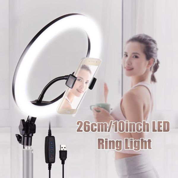 flash heads 26cm/10inch led ring selfie light pography fill-in lamp 3 lighting modes adjustable brightness usb powered with phone holder
flash heads 26cm/10inch led ring selfie light pography fill-in lamp 3 lighting modes adjustable brightness usb powered with phone holder