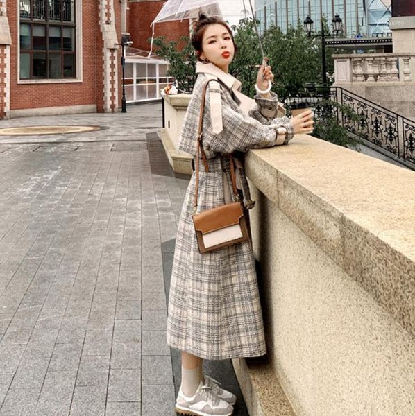 woolen coat women's mid-length 2020 winter new small retro plaid korean loose thick woolen coat1, Black
woolen coat women's mid-length 2020 winter new small retro plaid korean loose thick woolen coat1, Black