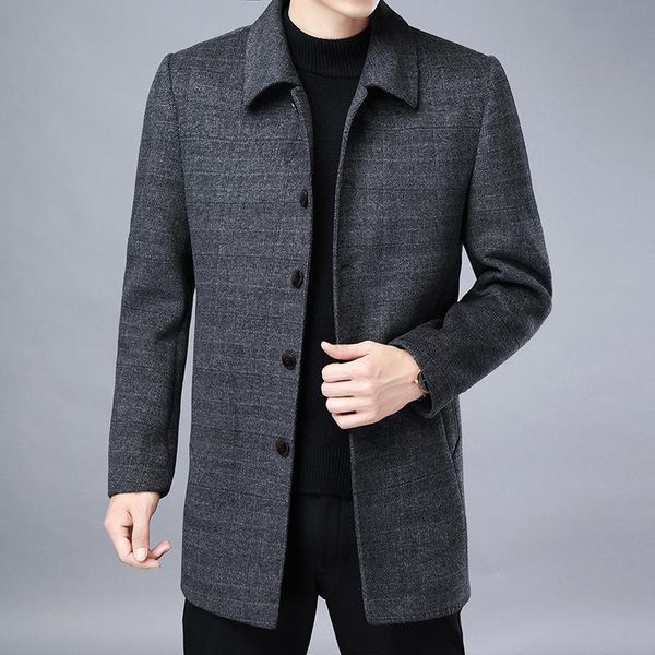 men's wool & blends blazer man spot middle age paragraph light business grows in warm winter suit coat, Black
men's wool & blends blazer man spot middle age paragraph light business grows in warm winter suit coat, Black