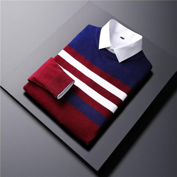 new style men's autumn and winter pullover wool slim stripe knitted sweater men's clothing brand casual, White;black
new style men's autumn and winter pullover wool slim stripe knitted sweater men's clothing brand casual, White;black