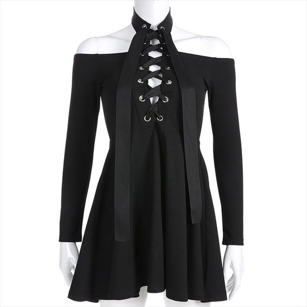 mini dress women halter lace up hollow out club stylish a line black slim spring elegant casual off shoulder dresses, Black;gray
mini dress women halter lace up hollow out club stylish a line black slim spring elegant casual off shoulder dresses, Black;gray